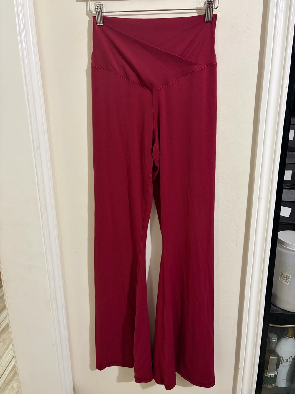 High-Waist Flare Leggings in Deep Wine Burgundy Offline by Aerie